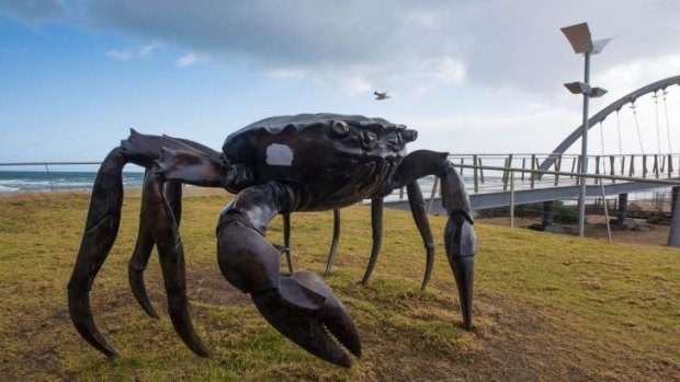 Contemporary sculptures abound in Frankston, including this monster on the foreshore.
