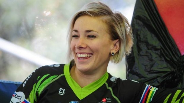 Relaxed: Canberra's Caroline Buchanan is a red-hot favourite.