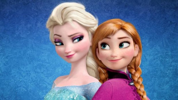 Elsa and Ana in <i>Frozen</i>. Their relationship was hailed as a welcome change in movies aimed at young girls.
