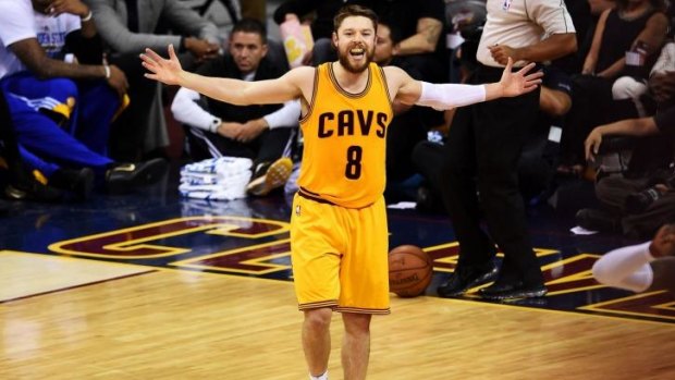 Aussie attack: Australian-born Matthew Dellavedova of the Cavaliers in the NBA Finals.