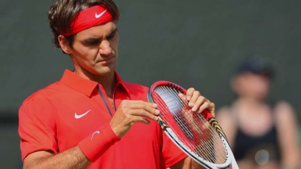Thrashed ... Switzerland's Roger Federer.