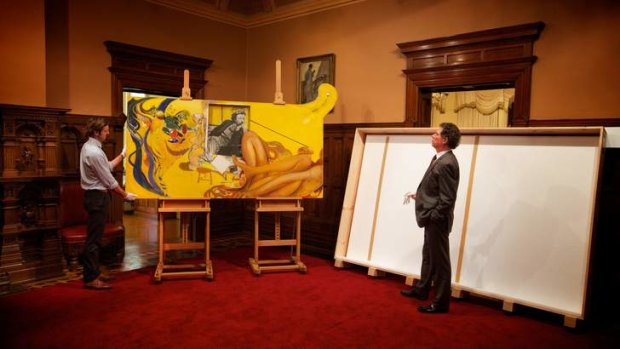 A first: Brett Whiteley's 1968 painting <i>Paul Gauguin on the Eve of His Attempted Suicide, Tahiti</i>.