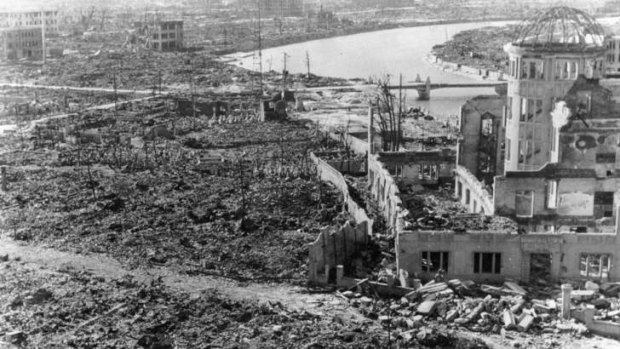 Devastation at Hiroshima after the atomic bomb was dropped.