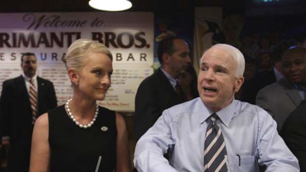 Senator McCain and wife Cindy.