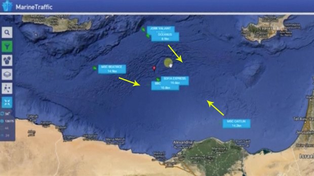 Search boats head towards the last known location of EgyptAir MS804.