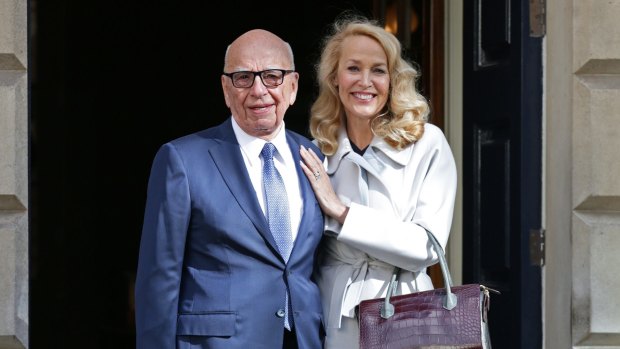 Rupert Murdoch and his fourth wife, Jerry Hall.