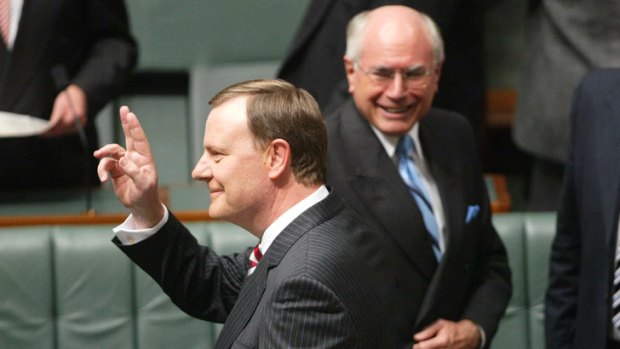 Peter Costello (left) and John Howard: Supported Dr Martin Parkinson and Dr Ian Watt.