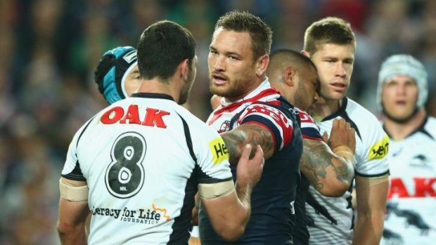 Trouble: Jared Waerea-Hargreaves fires up.