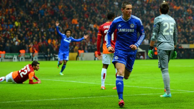 Early lead: Chelsea's Fernando Torres was on the mark early giving his side a 1-0 lead in the ninth minute.