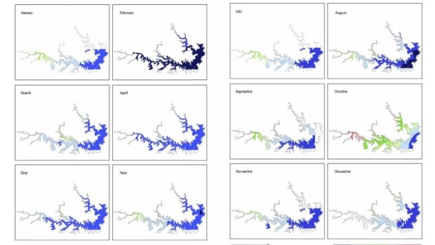 Seasonal variation in carbon dioxide in the Sydney Harbour system.