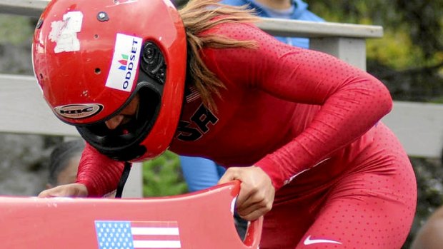 New hurdle ... Lolo Jones competing in the bobsleigh.