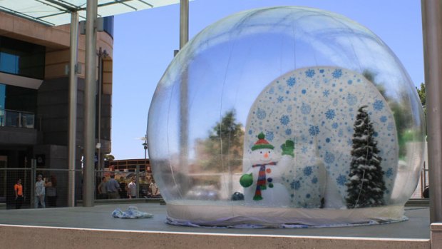 The giant six-metre snow dome will be the centrepiece of the Illuminites festival of Christmas