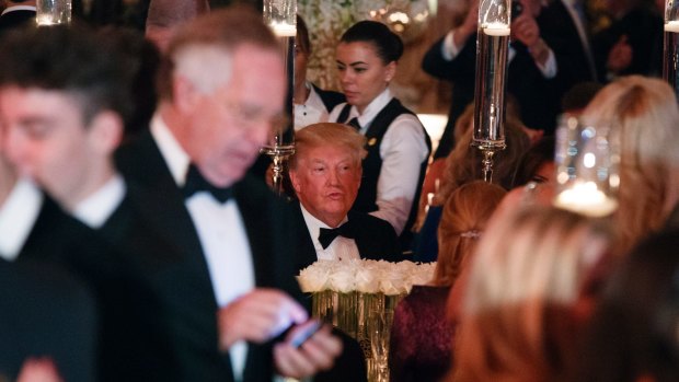 US President Donald Trump sees in the New Year at a gala event at his Mar-a-Lago resort in Florida. 