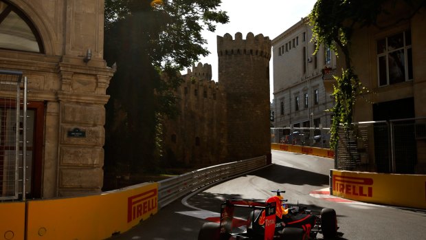 Nice drive: Ricciardo was little more than an also ran as the race unfolded on the Baku street circuit.