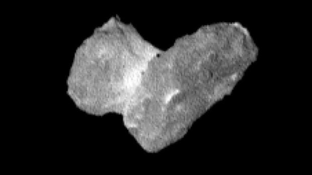 The nucleus of Rosetta's target comet seen from a distance of 1950km on July 29.