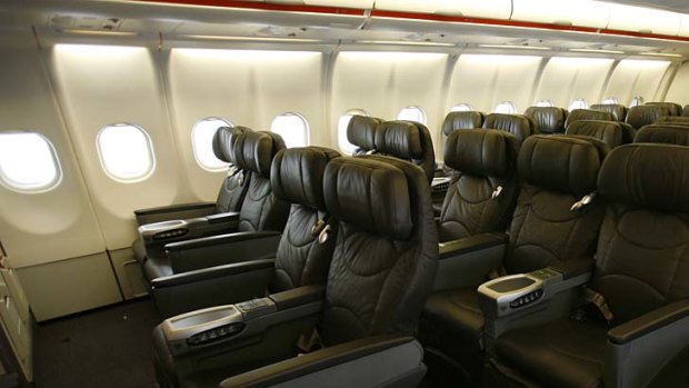 Jetstar's business class seating.