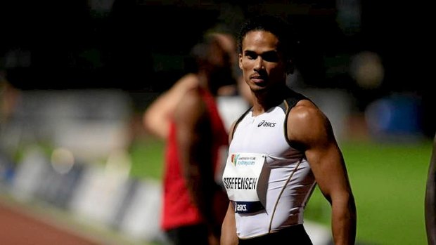 John Steffensen after winning the 400m at the Sydney Track Classic in February this year.