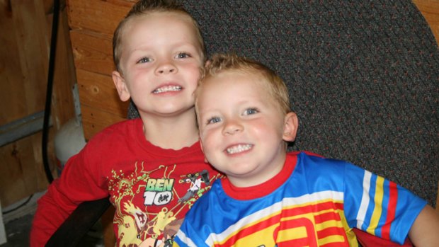 Jayden, six, and Cody, three, died at the scene of the crash.