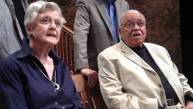 Driving Miss Daisy stars Angela Lansbury and James Earl Jones face media in Brisbane.