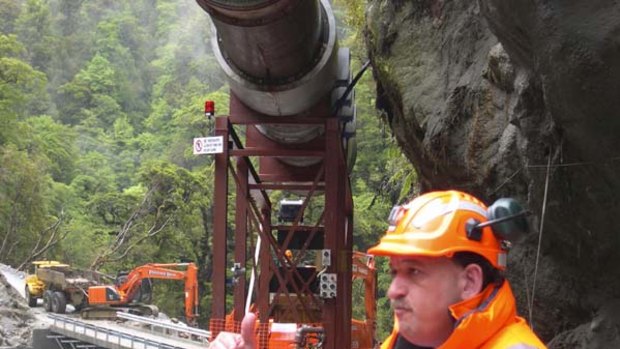 The chief executive, Peter Whittall, at the mine.