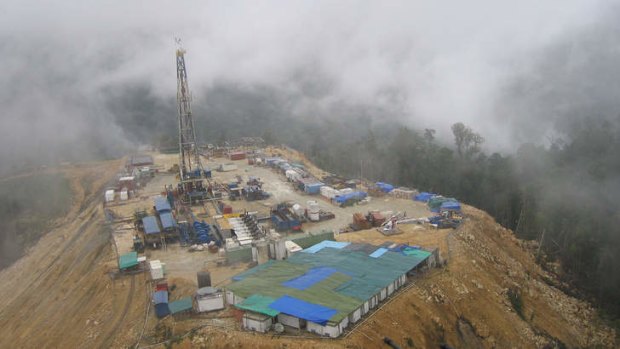 Resource rich: An Oil Search gas platform in the PNG southern Highlands.