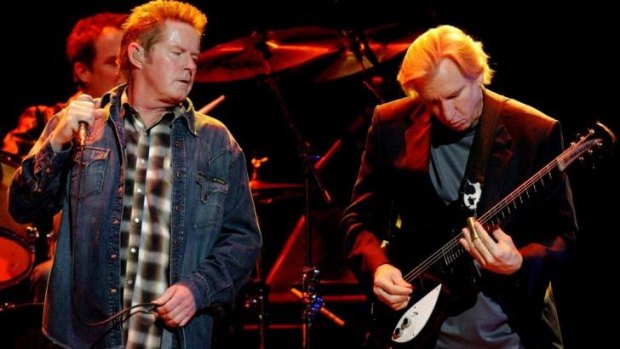 Eagle rock ... Don Henley with Joe Walsh in Sydney in 2004. 