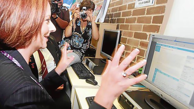 Julia Gillard at the launch of the My School Website at Tempe High School in Sydney.
