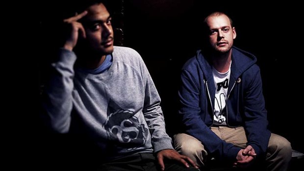 Quiet achievers: Hip-hop duo Horrorshow, Adit (left) and Solo, traverse complex sonic and lyrical landscapes.