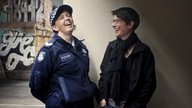 Senior Constable Lee-Anne Dainer and Tiffany Overall.