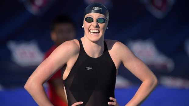 All smiles: Missy Franklin may have been beaten by Emily Seebohm but after overcoming back spasms there was plenty to be happy about.