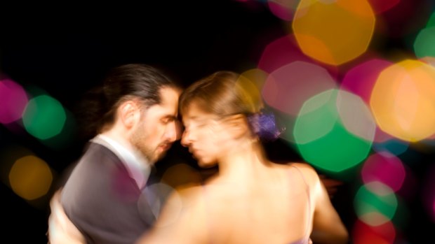 Couple dancing the tango in Buenos Aires.