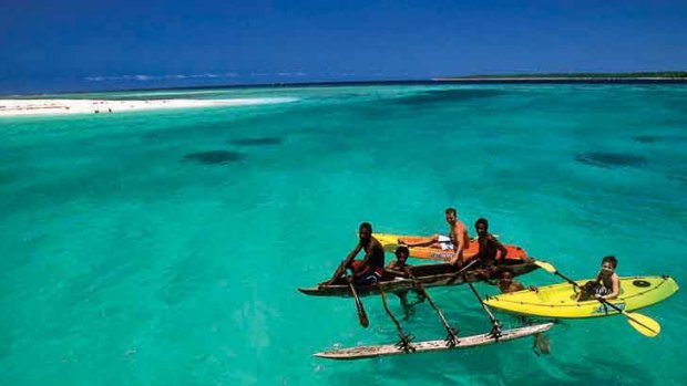 Happy holidays ... kayaking in Vanuatu.