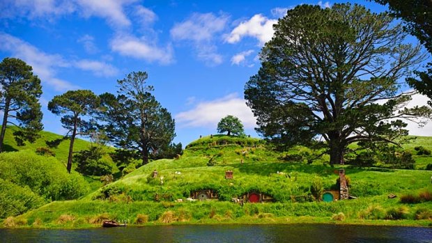 Back again ... the Shire, featured in both The Hobbit and Lord of the Rings films, can be found on farmland near Matamata, about 80 kilometres north-west of Rotorua.