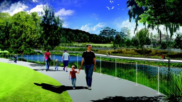 An artist impression of the Botanic Gardens expansion at Mt Coot-tha.