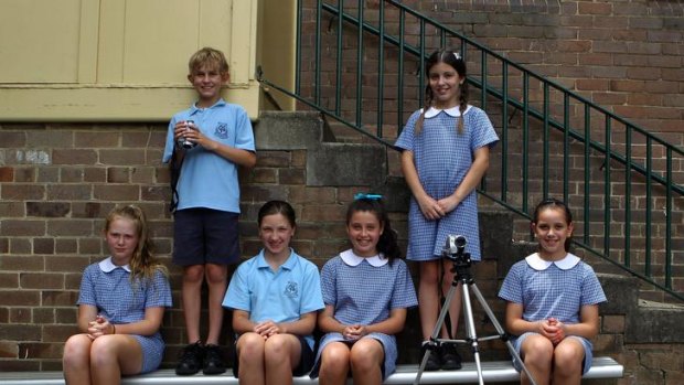 Dedicated ... students from Gladesville Public School film club have put their spare time to good use.