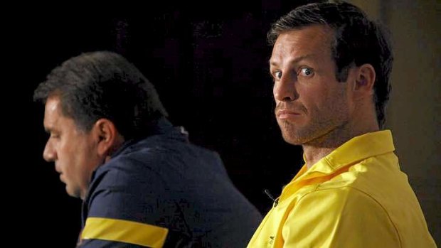 Under pressure: Lucas Neill retained the captaincy under new Socceroos coach Ange Postecoglou in a move that was not universally welcomed.