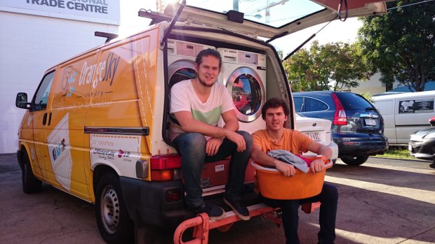 Orange Sky founders Nic Marchesi and Lucas Patchett. 