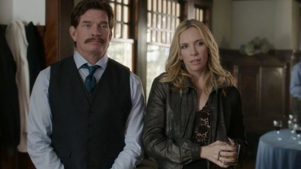 Thomas Haden Church and Toni Collette in <i>Lucky Them</i>.