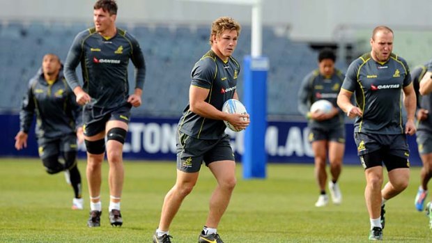 Positive spin: Michael Hooper says the Wallabies are still a Bledisloe Cup chance.