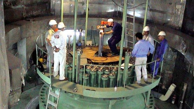 Power plant ... an official Iranian photo of the Bushehr reactor.