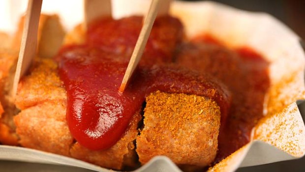The famous Berlin snackfood currywurst.