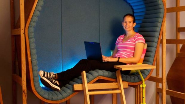 Google intern Rachael Morgan in her personal creative space.
