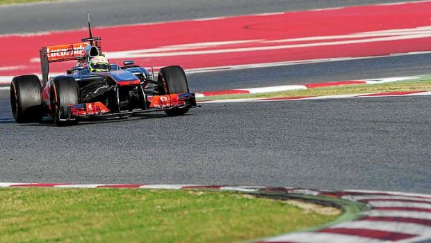 McLaren'sdriver Sergio Perez.