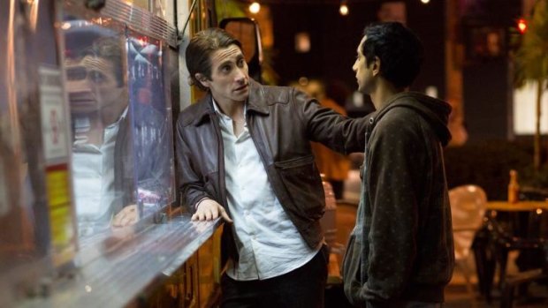 <i>Nightcrawler</i> is a Halloween success; starring Jake Gyllenhaal, left, and Riz Ahmed.
