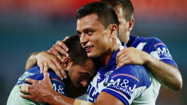 Within sight: Bulldogs fullback Sam Perrett knows a win is crucial to their finals hopes.