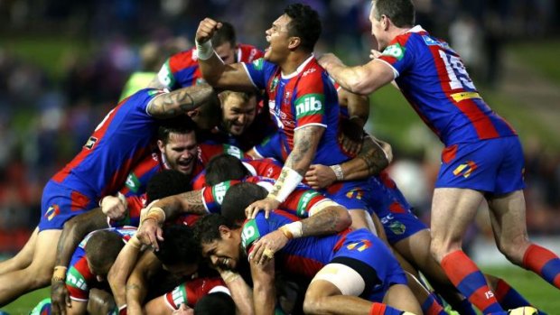 Newcastle scored a stunning 32-30 win over Melbourne on Saturday night.