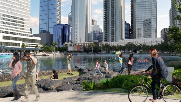 Images of the Elizabeth Quay development will look like, when completed.