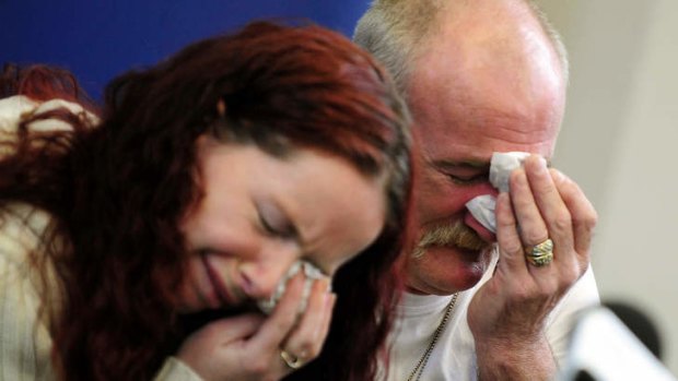 Mick Philpott, right, and wife Mairead during a news conference following the fire at their home which claimed the lives of six of his children.