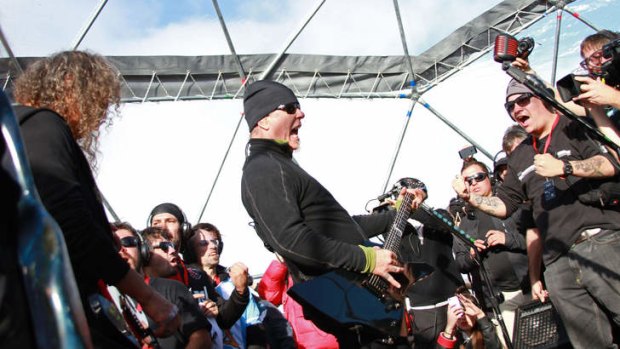 Metallica performs in Antarctica.