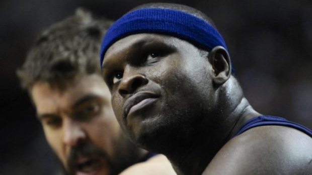 Memphis big man Zach Randolph doesn't look happy sitting on the bench. The Grizzlies suffered a costly loss to San Antonio.